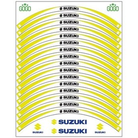 Resim Sevenkardeşler Sarı Beyaz Suzuki Reflektörlü Jant Şeridi 
