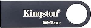 Resim Kingston DataTraveler SE9 Gen 3-64GB - 220MB/s okuma - metal - USB bellek 3.2 Gen 1 - Koyu Nikel 