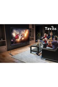 Resim Taviss 120 Inç 276x157 Cm Standlı Açık Alan Projeksiyon Perdesi 