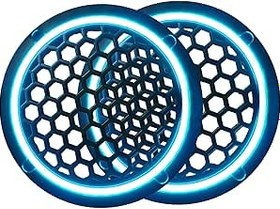 Resim Neon Işıklı 16 cm Hoparlör ve Midrange Kapağı - 2 Adet - Turkuaz 