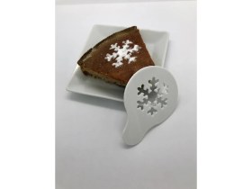 Resim Cestopieno Kar Tanesi Kahve / Tatlı Süsleme Şablonu 
