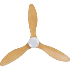 Resim Işıklı Tavan Vantilatörü Açık Kahverengi,iskandinav Tarz, Uzaktan Kumandalı, LED Aydınlatmalı, 3 Fan Hızı 