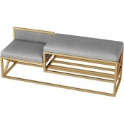 Resim Hitit Dekorasyon Lulu Gold Metal Gri Benç Ayakkabılık 