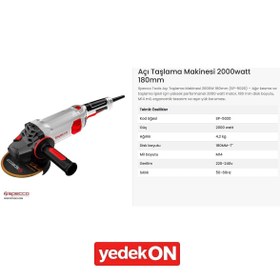Resim Specco Avuç Taşlama 180mm 2000w Sp5020 