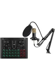 Resim BM600 Filtreli Condenser Mikrofon V8 Plus Ses Kartı ve Standlı Set 