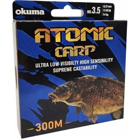 Resim Okuma Atomic Carp Nylon Clear Color 300m Misina 0.40mm 