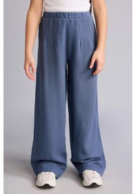 Resim Defacto Wıde Leg Geniş Paça Keten Karışımlı Pantolon Kız Çocuk H1212a826smın245 İndigo-ın245 
