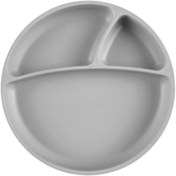 Resim Nessiworld Porsiyon Vakum Tabanlı Silikon Tabak Powder Grey 