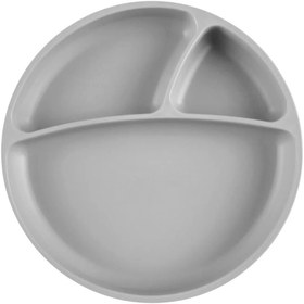 Resim Nessiworld Porsiyon Vakum Tabanlı Silikon Tabak Powder Grey 