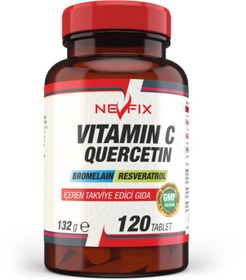 Resim Nevfix Vitamin C Quercetin Bromelian 120 Tablet 