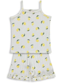 Resim Civil Girls Limon Desenli Şortlu 10-13 Yaş Pijama Takımı - Kırık Beyaz - Kırık Beyaz / 12-13 Yaş 