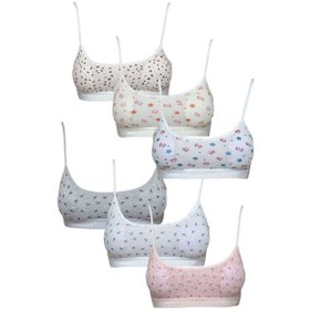 Resim Royaleks Pedli Ip Askılı Yarım Atlet Desenli Büstiyer 6 Lı Set 2 