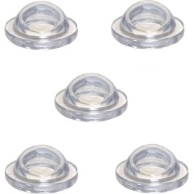 Resim 5 Adet Yapışkanlı Kapı Kolu Stoperi Silikonlu Şeffaf Duvar Tamponu 