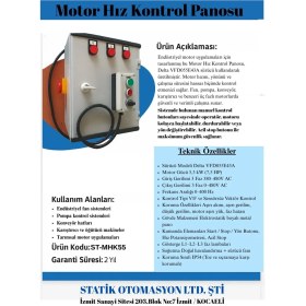 Resim Statik Otomasyon ST-MHK55 5,5 Kw Motor Hız Kontrol Panosu 
