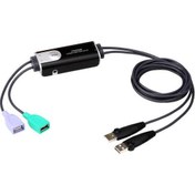 Resim Aten CS62KM 2 Port USB Boundless Cablo Kvm Switch Kablosu 