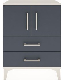 Resim Arges Komodin Tek Raflı Tek Çekmeceli 2 Kapaklı 60x30x80 Ayta... Aytaşı 