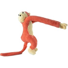 Resim Maymun Peluş Sevimli Sarılan Maymun Turuncu 50 Cm 