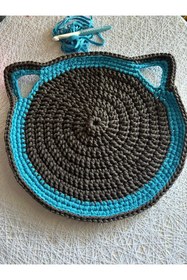 Resim UNİCORNS Kedi Figürlü Paspas, Kedi Matı, Kedi Mama Paspası 