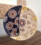 Resim El Yapımı Piri Reis Desenli Çini Tabak 