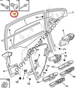 Resim PEUGEOT 307 ÖN SOL CAM ÇEVRE FİTİLİ (ORJİNAL) 