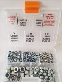 Resim Fiberli Somun Seti 220 Parça Organizer Kutulu 