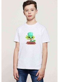 Resim Tshirthane Lizzy Zooba Battle Royale Baskılı Unisex Çocuk Beyaz T-Shirt 