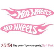 Resim Yumuşak Pembe-m 21x41 Cm-yarış Araba Sticker Moda 1 Takım Tekerlekler Kask Vinil Çıkartması Motosiklet Çapraz Araba 4x4 