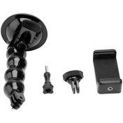 Resim Siyah Renk-vantuz Araç Tutucu Gopro Hero 8 7 6 5 4 3 + Tüm Xiaomi Yi Go Pro Kameralar Sjcam Sj4000 Sj5000 Akaso Eken Güvenlik Tether İle 