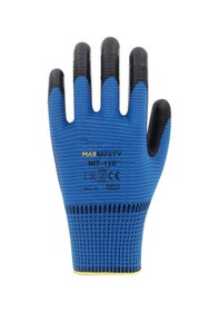 Resim Maxsafety Zebra Nitril Kaplı İş Eldiveni Mavi-siyah No: 9 Bahçe Eldiveni 