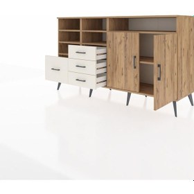 Resim Kronos Konsol 7 Raflı 4 Çekmeceli 2 Kapaklı 176x59x99 Çam-çam/ayt Çam-çam/aytaşı 