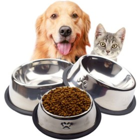 Resim neararsanbizden Paslanmaz Çelik Metal Mama Kabı 18 cm. 