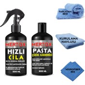 Resim Mertox Otomobil Araç Araba Oto Temizlik Seti Ürünleri - Ince Çizik Giderici Pasta + Hızlı Cila 2X500ML Malzemeleri 
