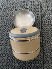 Resim YAZICI Freshbox 3 Katlı Sızdırmaz Yemek Termosu Sefer Tası 1,8 Lt Kahverengi Özel Seri 