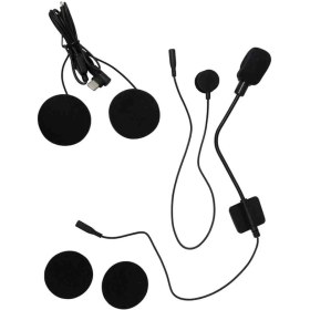 Resim Zoli Type C Girişli Intercom Kulaklık Seti Çift Mikrofonlu ,motosiklet Kask Interkom Yedek Kulaklığı 