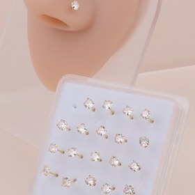 Resim 20 adet Burun Piercingi ile Zirkonya] HITIZZY 20 adet 4mm Şık ve Sevimli Burun Piercingi, Gümüş Renkli Dört Uçlu Zirkonya Vücut Piercing Takı, Sentetik Zirkonya, Bakır, Tüm Mevsimler, Günlük ve Hediye Giyim, Sevgililer Günü 