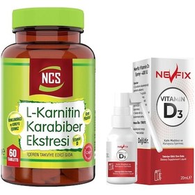 Resim Ncs L-carnitine Karabiber Extreli 60 Tablet Nevfix Vitamin D3 S 