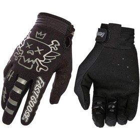 Resim Siyah Eldivenleri Off-road Yarışları Uzun Parmaklı Motosiklet Eldivenleri 