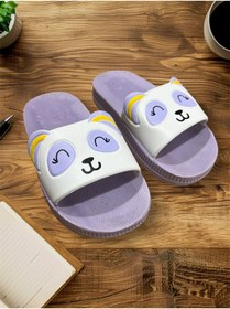 Resim Minamoda Gezer Kız Çocuk Yazlık Best Friend Bunny Pu Rahat Taban Ev Banyo Havuz Plaj Terlik 