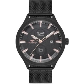 Resim Ferro Siyah Hasır Kordon Erkek Kol Saati F11090C-G F11090C-G 