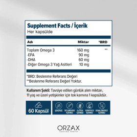 Resim Orzax Ocean 500 mg Balık Yağı 60 kapsül 