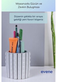 Resim Kalemlik Masa Kalemliği Organizer Kalemlik Beyaz Renk Model 91 Çok Renkli 