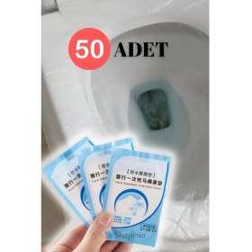 Resim 50 Adet Tek Kullanımlık Klozet Kapak Örtüsü Hijyenik Klozet Poşeti Şeffaf Cep Tipi Taşınabilir 