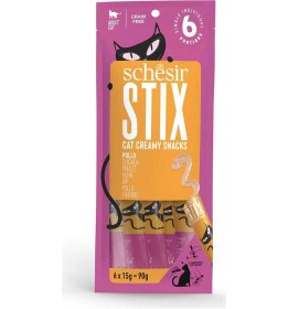 Resim Schesir Cat Stix Tavuklu Sıvı Krema Kedi Ödülü 6 X 15 Gr 