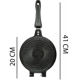 Resim Döküm Granit Waffle Tavası Bakalit Saplı Siyah 