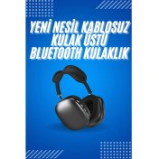 Resim Techno Stock 2025 Model Kulak Üstü Kablosuz Bluetooth Kulaklık Gürültü Azalta Uzun Pil 