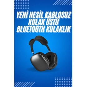 Resim Techno Stock 2025 Model Kulak Üstü Kablosuz Bluetooth Kulaklık Gürültü Azalta Uzun Pil 