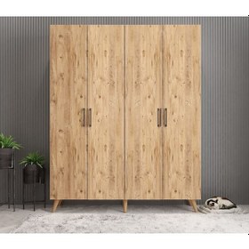 Resim Sedef Portmanto Vestiyer Ayakkabılık Çam 180 Cm 