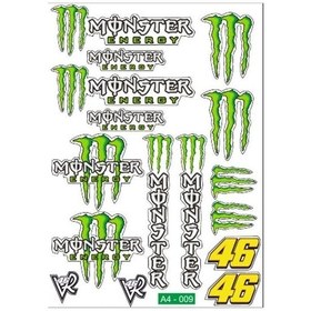 Resim A4 Sticker 009 Tek Paket Çoklu Sticker Siyah 