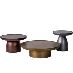 Resim Hills Mushroom Color Ahşap 3'lü Orta Sehpa 