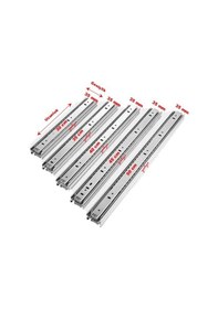 Resim Teleskobik Ray Seti, Yüksek Kapasiteli, Dayanıklı Çekmece Ve Dolap Rayları 1 Çift 3,5cm X 50cm Metal 
